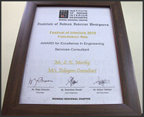 Indian Interior Designers Mumbai Regional Chapter Award of excellence in Engineering Services Consultancy 2010
